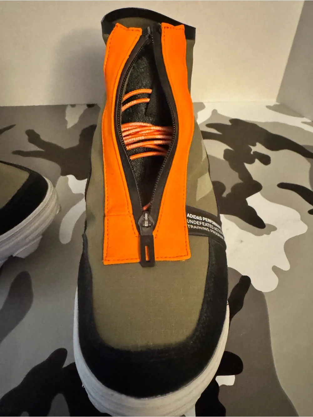 adidas Men's Trail Shoes in Olive Green with Orange Accents legit